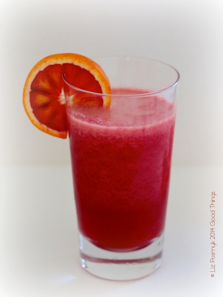 Blood orange raspberry spritzer by Liz Posmyk Good Things 
