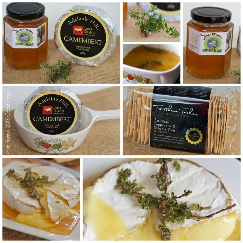 Collage: Honey and Thyme Baked Camembert
