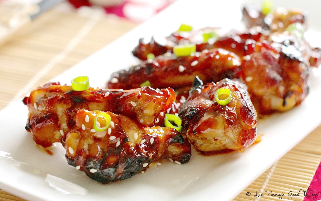 Bizzy Lizzy's Chicken wings with ginger, honey and sesame - best recipes 