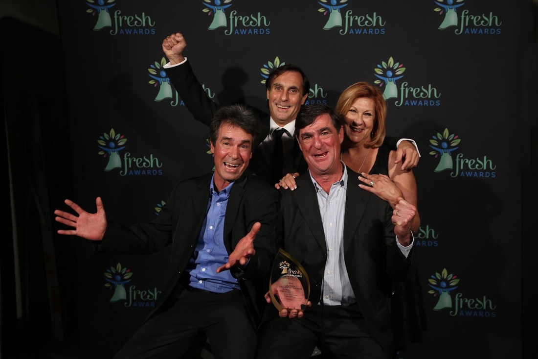 Flower Grower of the Year winner - S & P Dominello (L-R) Phil, Sam, Michael and Vicki Dominello.