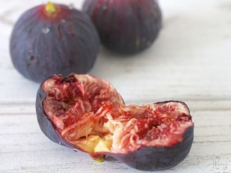 The succulent flesh of my Black Genoa figs - photo Liz Posmyk Good Things 