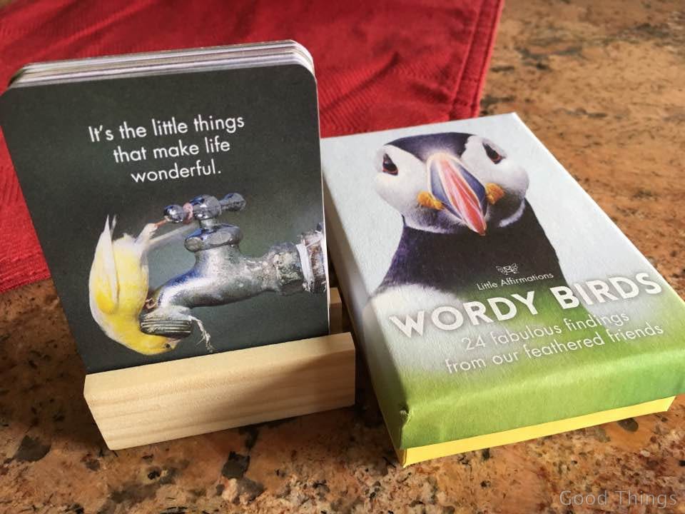 Wordy birds affirmation cards