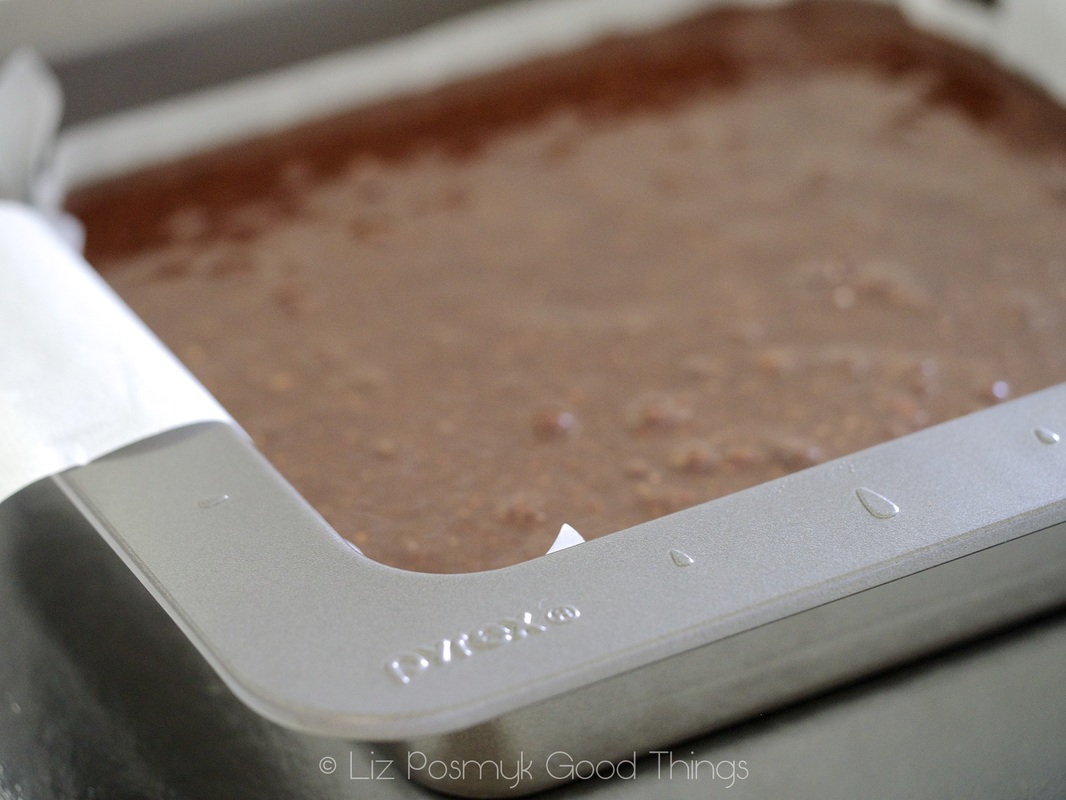 Ready for the oven Best ever chocolate and hazelnut fudge brownies - Haigh's Chocolates recipe
