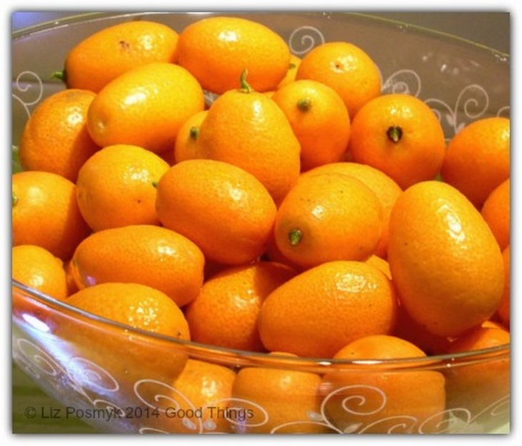 Cumquats in glass bowl by Liz Posmyk