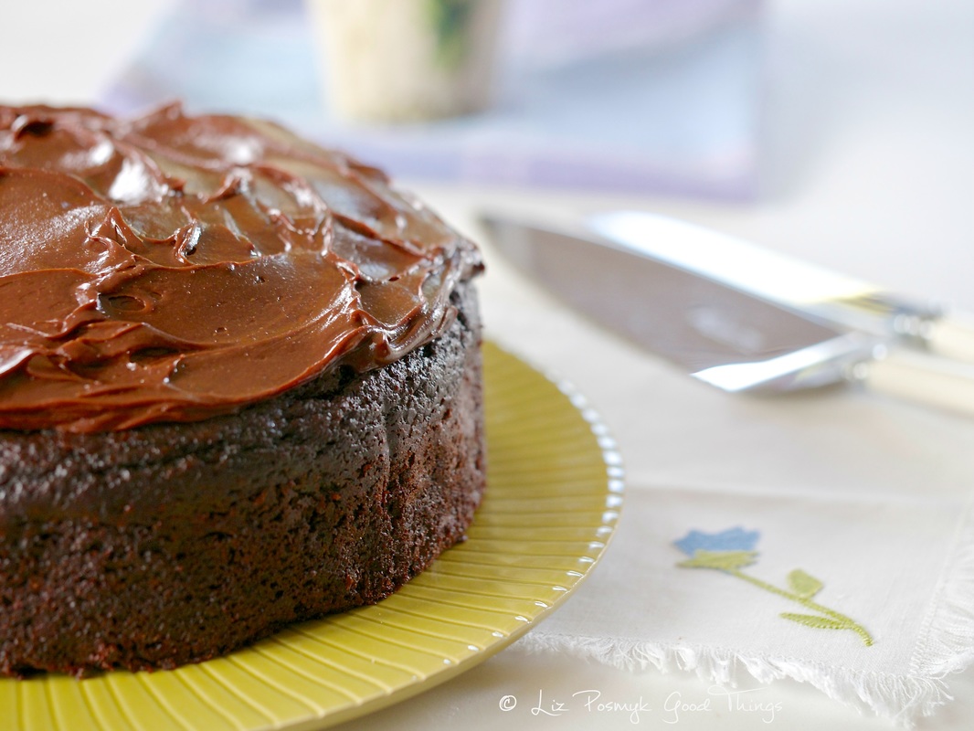 Chocolate beetroot cake with chocolate sour cream frosting by Liz Posmyk Good Things