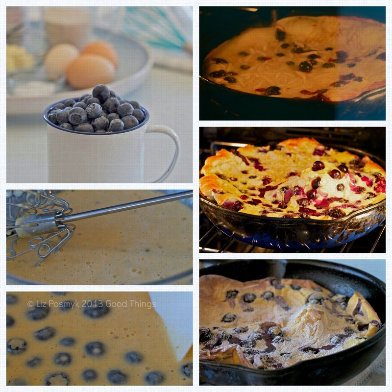 Making blueberry Dutch baby pancake by Liz Posmyk, Good Things