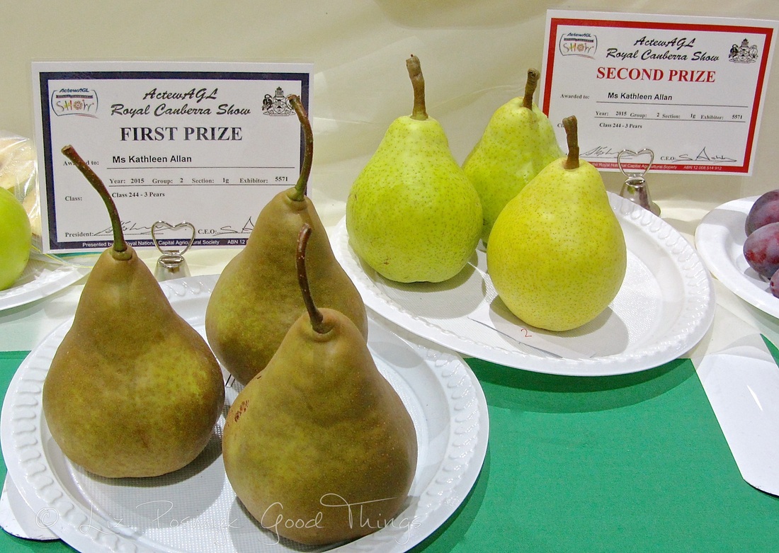Award winning pears at the Royal Canberra Show