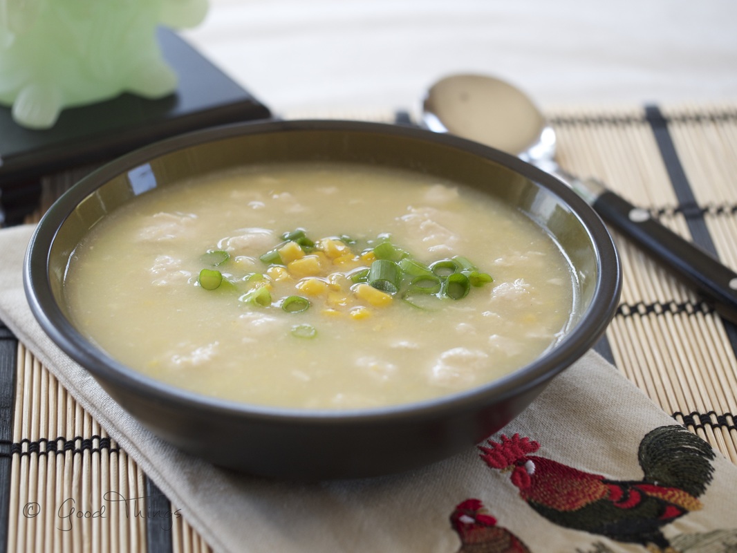 Chicken velvet and sweet corn soup by Good Things 