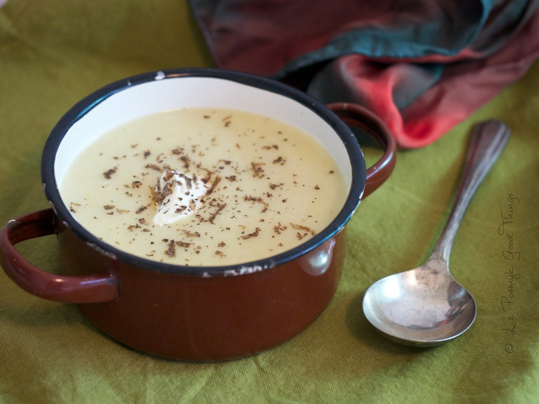 Leek and potato soup with truffle - vichyssoise aux truffes 2