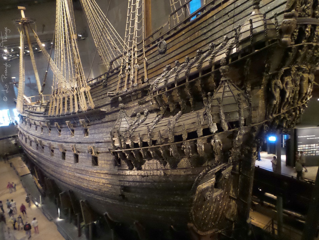 The Vasa, a warship built in the 1600s, is on display at the Vasa Museum in Stockholm 