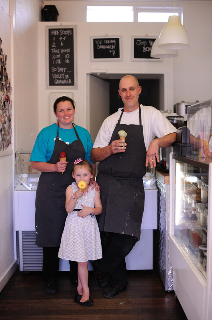 Pastry chef Alistair Wise with his wife Teena and daughter Matilda, image courtesy Murdoch Books 
