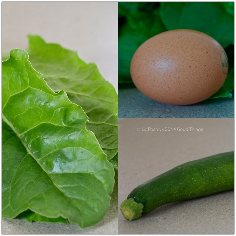 Spinach, zucchini and free range eggs