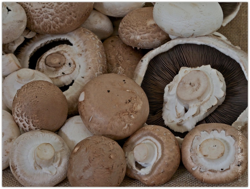 A selection of locally grown Mushrooms by Liz Posmyk
