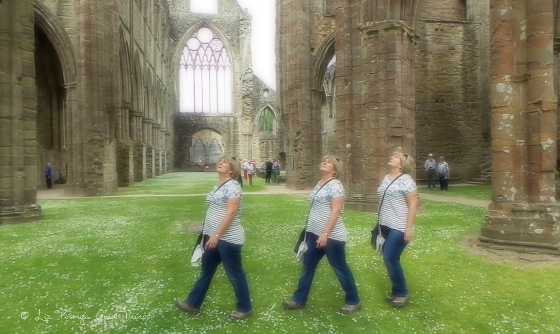 Liz Posmyk - wordsmith, cook, traveller, ambassador for good things - visits Tintern Abbey in Wales