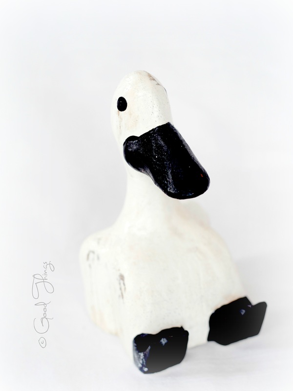 Wooden duck bought from Skansen in Stockholm by Liz Posmyk, Good Things 