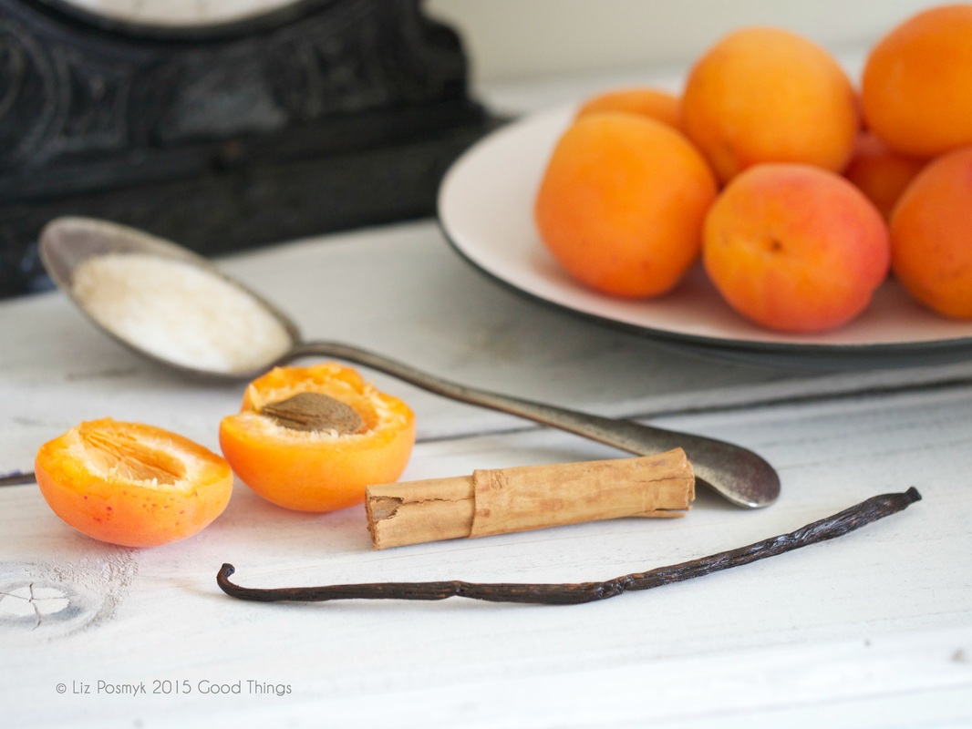 Vanilla and cinnamon baked apricot compote