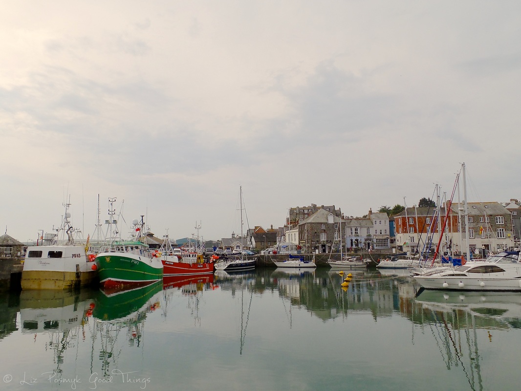 The harbour in the village of Padstow in Cornwall by Liz Posmyk Good Things 