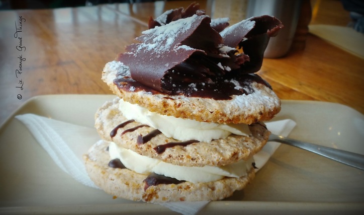 A chocolate hazelnut dessert at Ona Coffee House 