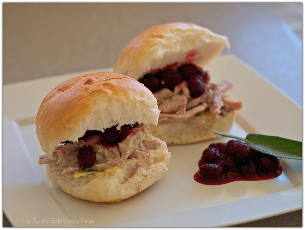  Pulled pork buns with sage butter and spiced cranberries