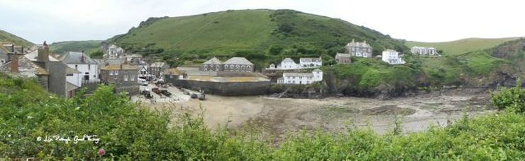 Port Isaac Panorama - can you spot Doc Martin's cottage? by Liz Posmyk, Good Things