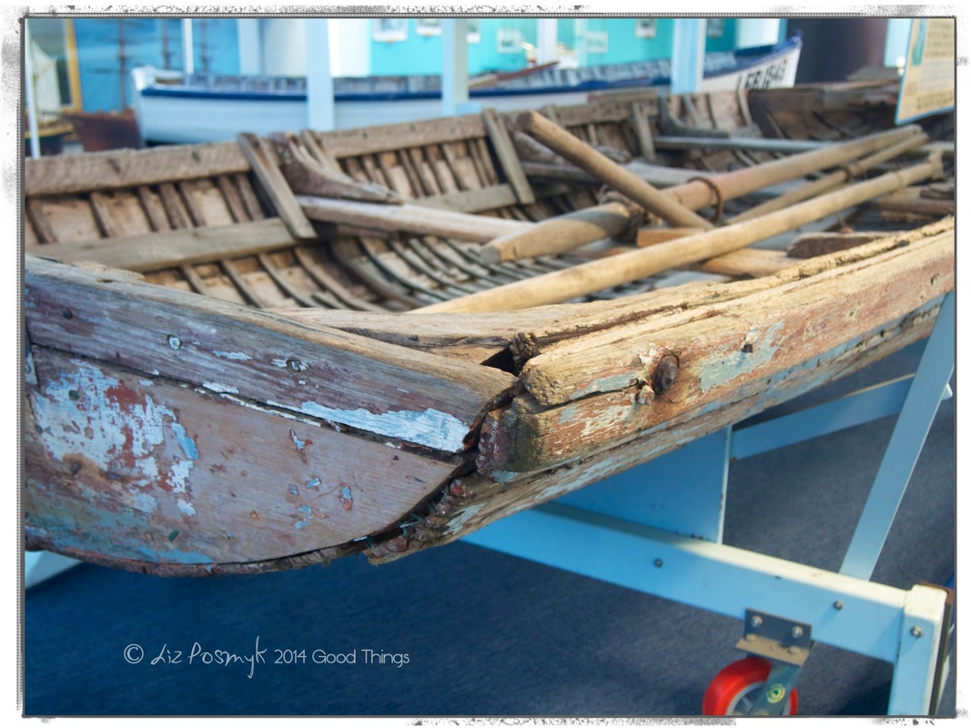 Old wooden boat at the Killer Whale Museum in Eden NSW 