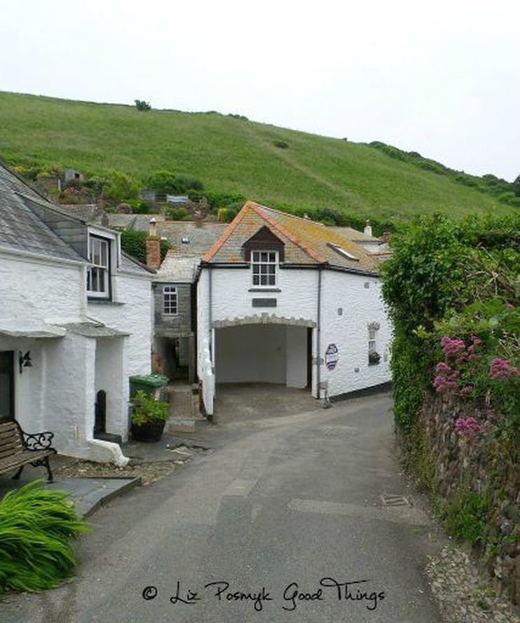 Narrow streets, white washed cottages and verdant hills in Port Isaac Cornwall by Liz Posmyk, Good Things