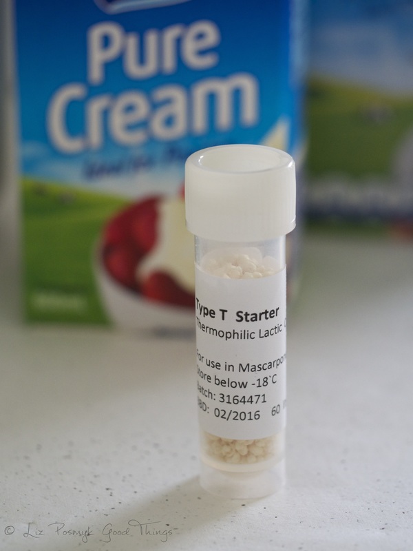 Pure cream and type T Thermophilic lactic starter for making mascarpone