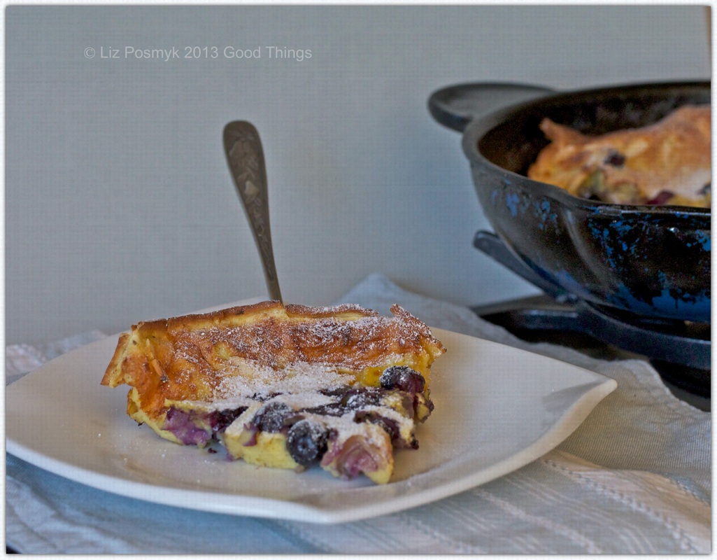 Blueberry Dutch baby pancake by Liz Posmyk, Good Things