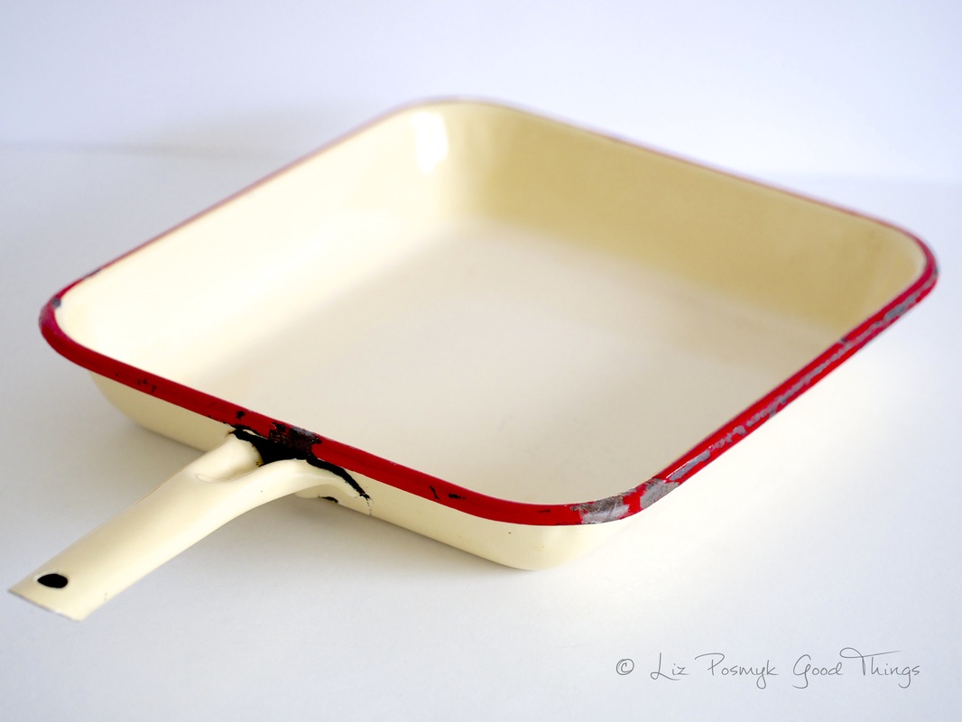 Vintage enamelled baking tray - Liz Posmyk Good Things 