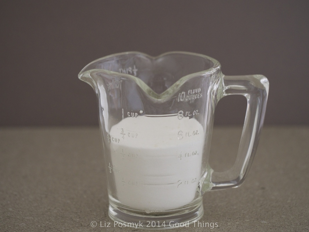 Vanilla infused caster sugar in vintage measuring jug by Liz Posmyk, Good Things