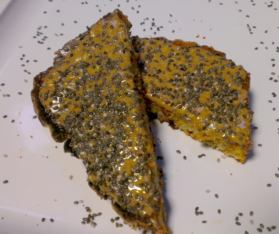 Turbo Fairy Bread at V-Spot Cafe with almond, brazil and cashew spread, topped with chia seeds