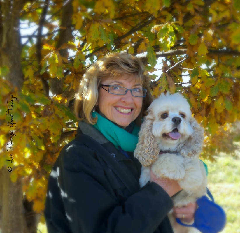 Sherry McArdle-English with her truffle dog Snuffle 