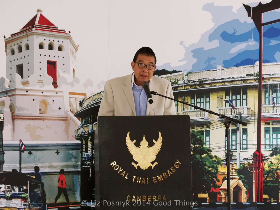 H.E. Mr Maris Sangiampongsa, Ambassador of Thailand, gives his welcome address at the 2013 Festival