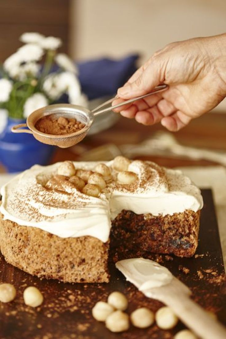 Macadamia, date and chocolate torte - weekend baking 