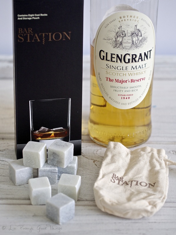Ice rocks and Glen Grant whisky by Liz Posmyk Good Things 