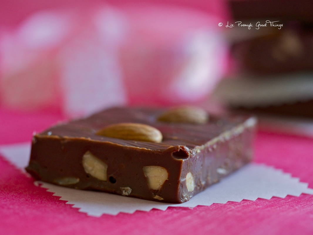 Dark chocolate almond fudge by Good Things