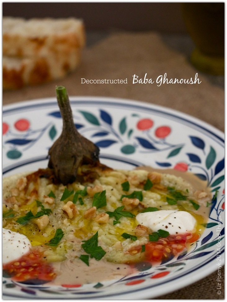 Deconstructed baba ghanoush, recipe and photo by Liz Posmyk, Good Things