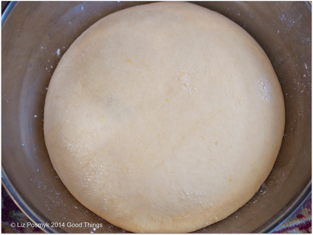 Dough rising for babka