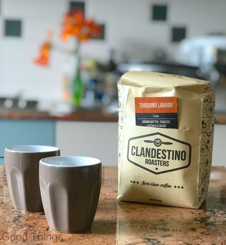 Coffee coloured macchiato cups and Clandestino Coffee - Liz Posmyk Good Things