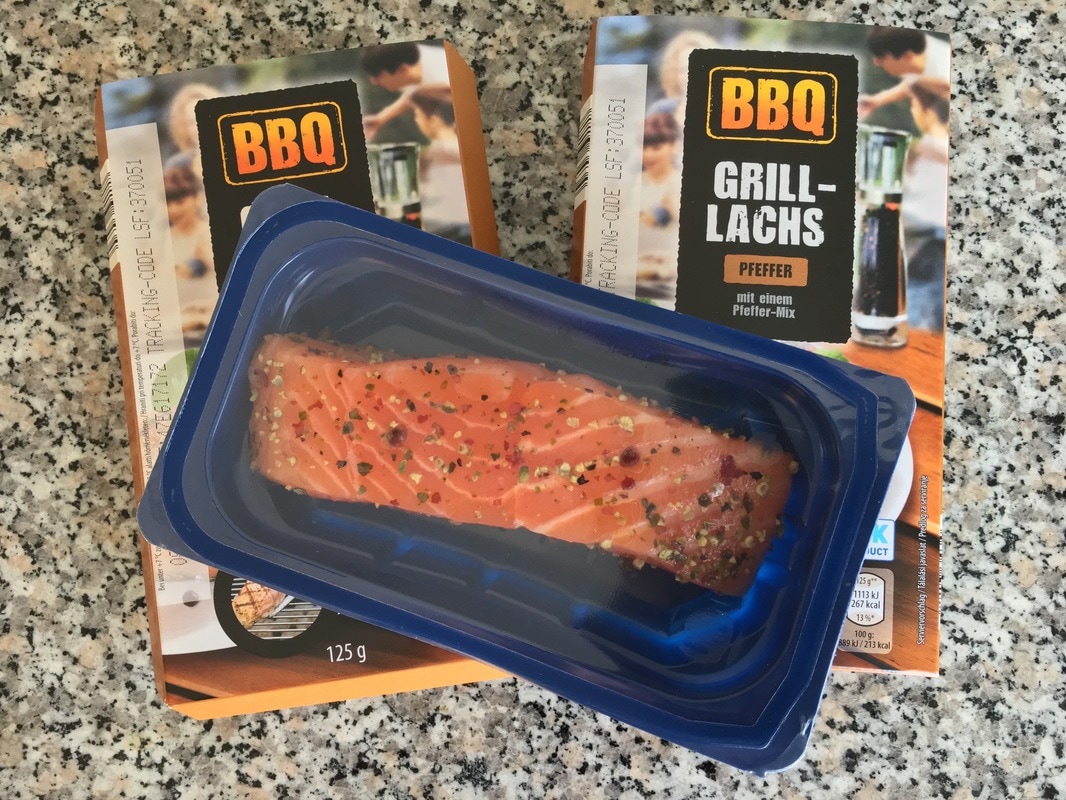 Peppered salmon ready for the oven or grill - Liz Posmyk