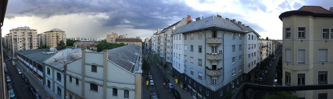 Vistas over District XIII Budapest from the Adina Apartment Hotel - Liz Posmyk