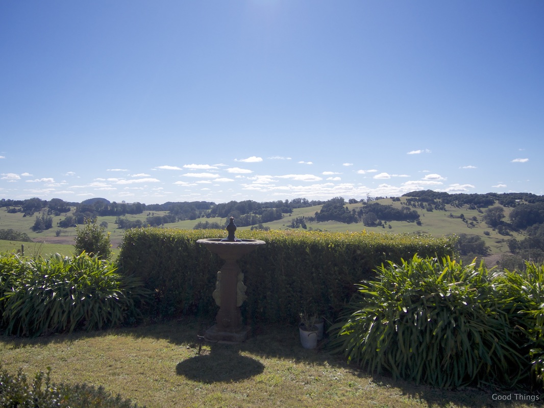 Water feature and stunning vistas t Laurel View farm stay in the NSW Southern Highlands by Liz Posmyk Good Things