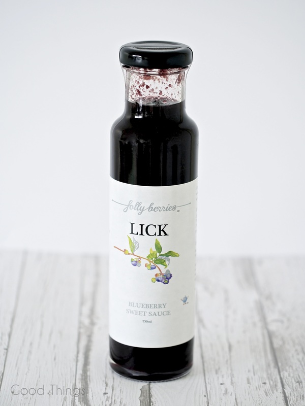 Jolly berries LICK blueberry sauce - photo by Liz Posmyk Good Things 