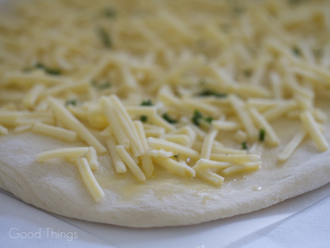 Sprinkle with cheese and chives -  - Liz Posmyk Good Things